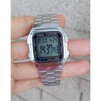 ราคา นาฬิกา Casio รุ่น A178WA-1A นาฬิกาข้อมือใส่ได้ทั้งชายและหญิง สายสแตนเลสสีเงิน -ของแท้ 100% รับประกันสินค้า 1 ปีเต็ม (3956355062)