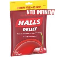 ราคา นำเข้า *พร้อมส่ง* Exp10/24 Halls Relief Cherry Flavor Cough Drops Sore Throat, ลูกอม ฮอลล์ 80 เม็ด (17800117315)
