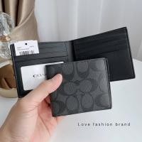 ราคา ผ่อน0%~แท้100% กระเป๋าสตางค์ ผู้ชาย สีเทาดำ COACH F66551 BILLFOLD WALLET IN SIGNATURE COLOR : CHARCOAL/BLACK (4854812531)
