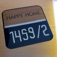 ราคา ป้าย บ้านเลขที่ ป้ายเลขบ้าน เลขที่บ้าน แกะชื่อ-ข้อความบนป้าย ดีไซน์มีสไตลฺ์ สี่เหลี่ยม ขนาด 19*19 ซม. GOOD HOME NUMBER (9950979837)