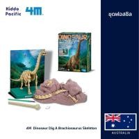 ราคา [ใช้ 2 โค้ดลดเพิ่ม] 4M Dinosaur Dig A Brachiosaurus Skeleton ชุดของเล่น ขุดซากฟอสซิล ไดโนเสาร์ พร้อมค้อนและพู่กัน ช่วยเสริมสร้างจินตนาการ (2327472858)