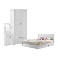 ราคา [กทม. 3-5 วัน ส่ง] SB Design Square KONCEPTKONCEPT FURNITURE ชุดห้องนอน Melona ขนาด 5 ฟุต สีขาว แบรนด์ KONCEPT FURNITURE (7036599318)