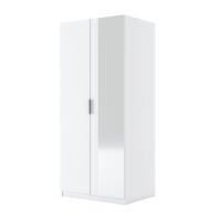 ราคา INDEX LIVING MALL ตู้เสื้อผ้า 2 บานประตู รุ่นวิวิด - สีขาว (9254834142)