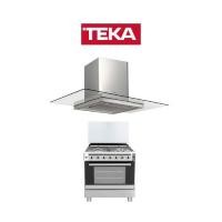ราคา TEKA เตาแก๊ส และเตาอบแก๊ส แบบตั้งพื้นอิสระ ขนาด 60 ซม. รุ่น FS 66F 4G แถม เครื่องดูดควัน รุ่น DGF 90 ปีกกระจก (5123632007)
