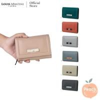 ราคา Louis Montini (The Peach) กระเป๋าสตางค์ผู้หญิงหนังวัวแท้ กระเป๋าหนังแท้ พับสั้น กระเป๋าแฟชั่น ใบเล็ก WL46 (5201026999)