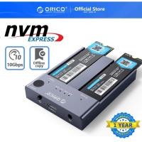 ราคา Orico Dual-Bay M.2 NVME แท่นวางโคลนเนอร์ USB C เป็น NVME SSD สําหรับ M Key PCIe 2242 2260 2280 22110 M.2 SSDs รองรับ Offline Clone M2P2-C3-C (7742554195)