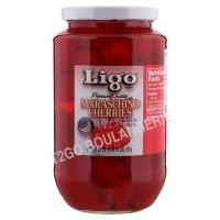 ราคา เชอร์รี่แดงมีก้านในน้ำเชื่อม ตราลิโก้ ขนาด 737 กรัม (Ligo Maraschino Cherries) (7040167961)