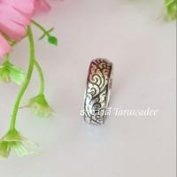 ราคา แหวนเงินแท้92.5% แหวนถมเงิน ขนาด8มิล แหวนท้องปลิงลายไทยกนก งานช่างฝีมือถมเงิน ช่างถมนครศรีธรรมราช (3518437712)