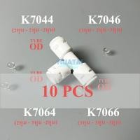 ราคา ข้อต่อสามทางท่อน็า เครื่องรุ่นใหม่ เสียบเร็ว ไม่ต้องใช้คลิป Water purifier T-Way Connector Fittings ชุดละ 10ชิ้น (1619893367)