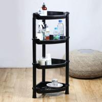 ราคา ชั้นวางของ ชั้นวางของพลาสติก 4 ชั้น (No.315/4 เข้ามุม สีดำ) (9294329316)