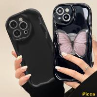 ราคา เคสโทรศัพท์มือถือ ขอบโค้ง ลายผีเสื้อ 3D สีพื้น พร้อมขาตั้ง สําหรับ Vivo Y36 Y12 Y16 Y12s Y15s Y51A Y21s Y35 Y20 Y02 Y31 Y15 Y91 Y20i Y22s Y51 Y21 Y17 Y11 Y12i Y15A Y33s Y91C Y22 Y30 (21689123318)
