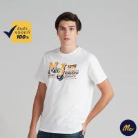 ราคา Mc JEANS เสื้อยืด ผู้ชาย เสื้อยืด แม็ค แท้ เสื้อแขนสั้น เสื้อยืด MC BIKER สีขาว ผ้านุ่ม ระบายอากาศได้ดี MTTZ367 (7547930990)