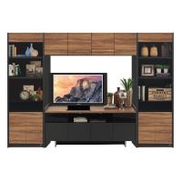 ราคา [กทม. 3-5 วัน ส่ง] Koncept furniture ชุดวางทีวีและตู้โชว์ ขนาดใหญ่กว่า 280 ซม. รุ่น Ralphs สีน้ำตาล (9137046645)