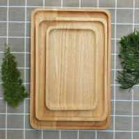 ราคา ถาดไม้ จานไม้ ถาดเสริฟ ทรงสี่เหลี่ยมผืนผ้า มี 5 ขนาด S, M, L, XL และ XXL by WOODBOY888 Kitchenware (3352662454)