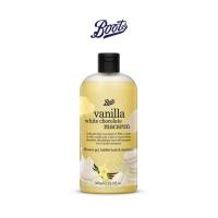 ราคา BOOTS Vanilla White Chocolate Macaron Shower Gel, Bubble Bath & Shampoo Flavour Collection 500ML (9073370195)