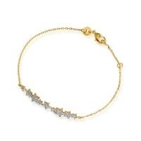 ราคา Jewelry Buffet สร้อยข้อมือ สร้อยข้อมือแฟชั่น สร้อยข้อมือดวงดาว ดีไซน์สวย ชุบทอง 18K ประดับเพชรสวิส (5901658263)