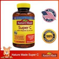 ราคา (Exp.08/2024)Nature Made Super C with Vitamin D3&Zinc 200 tablets วิตามินซี ดี ซิงค์ (13921047504)