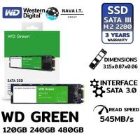ราคา WD GREEN M.2/2280 SSD 120GB 240GB 480GB รับประกัน 3 ปี (1946133029)