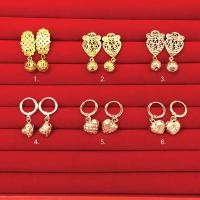 ราคา ต่างหูทอง,นาก แบบห่วง แบบปักก้านแฟชั่น ห้อยตุ้ม หัวใจ ทองไมครอน ทองชุบ งานสวยใส่แทนของแท้ได้ ใส่อาบน้ำได้ (20363009043)