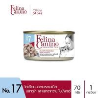 ราคา Felina Canino (อาหารสำหรับแมว) : NO.17 Ocean Ensemble (ทูน่า ปลาตาหวาน น้ำเกรวี่) 70g. แพค 1 กระป๋อง (4808434371)