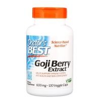 ราคา อาหารเสริม ลดความอยากอาหาร ควบคุมน้ำตาล ช่วยย่อย Doctor's Best, Best Goji Berry Extract, 600 mg, 120 Veggie Caps (1839080785)