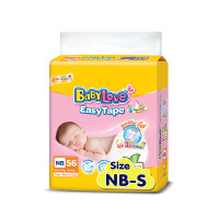ราคา BABYLOVE EASY TAPE ผ้าอ้อมเด็ก เบบี้เลิฟ อีซี่ เทป ขนาดจัมโบ้ ไซส์ NB/S (4048720583)