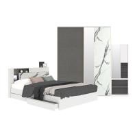 ราคา [กทม. 3-5 วัน ส่ง] SB Design Square ชุดห้องนอน ขนาด 5 ฟุต รุ่น Spazz สีขาว (163 X 215 X 90 ซม) แบรนด์ SB FURNITURE (10766568052)