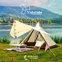 ราคา [รุ่นใหม่]เต็นท์ Vidalido Teepee MS [ ฟรี+ ของตกแต่งเต็นท์] สำหรับ 3-4 คน TP-245 เต็นท์กระโจม กางอัตโนมัติ มี3สี tt245 (5573731189)