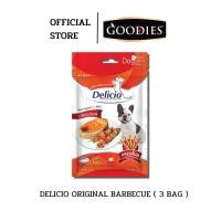 ราคา Delicio Original ออริจินอล ขนมสุนัขพรีเมี่ยม บำรุงผิวหนังและขนสวย รสบาร์บีคิว ขนาด 70 กรัม ( แพค 3 ซอง ) (1380843857)