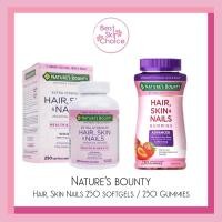 ราคา NATURE'S BOUNTY Hair Skin,Nails Biotin 5000 mcg 250 Softgels/ Nature Bounty 6000mcg รสสตอเบอรี่ 230 Gummies (1979951623)