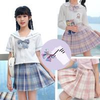 ราคา [แถมโบว์หูกระต่าย ฟรี!]กระโปรงลายสก็อตสำหรับเด็ก (23571953648)