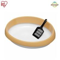 ราคา [ฟรี!ที่ตักทราย]Iris ห้องน้ำแมว กะบะทรายแมว ทรงวงรี PNE390/480 (7537210647)