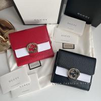 ราคา ✨ผ่อน0%~แท้100%✨หลายสี กระเป๋าสตางค์ ใบสั้น สีแดง New Gucci short interlocking interlock wallet (2287007548)