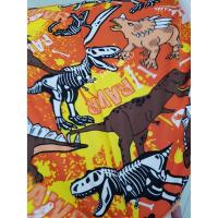 ราคา ผ้ายืดโพลีพิมพ์ลาย ลายไดโนเสาร์สีส้มเหลือง ผ้าไมโครทำเสื้อเด็ก ผ้ายืดเด็กเนื้อดี ขายปลีกเป็นหลา 90x190cm (4139119954)