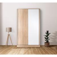 ราคา [กทม. 3-5 วัน ส่ง] Koncept furniture ตู้เสื้อผ้าบานเลื่อน ขนาด 120 ซม. รุ่น Havin สีโอ๊ค (120X60X200 ซม.) (10669232942)