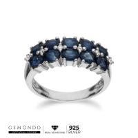 ราคา Gemondo แหวนเงินแท้ 925 ประดับไพลินกาญจนบุรี ดีไซน์ดอกเดลฟินเนียม : แหวนเงิน แหวนไพลิน แหวนพลอย พลอยแท้ (4858406622)