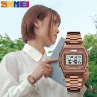 ราคา SKMEI ของแท้ นาฬิกากันน้ำ นาฬิกาทอง นาฬิกาข้อมือผู้หญิงกันน้ำ แฟชั่นสแตนเลสนาฬิกาข้อมือ 1328 (1619214413)