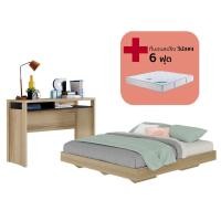 ราคา Koncept furniture ชุดห้องนอน รุ่น Blissey 6 ฟุต สีไม้อ่อน พร้อมที่นอน (13545592547)