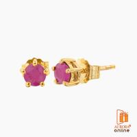 ราคา Khongkwan by Aurora ต่างหูทองคำแท้ 75% ฝังพลอยแท้ ประจำเดือนเกิดกรกฎาคม (ทับทิม) (5826084054)