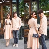 ราคา Code : 3782 ชุดคู่รัก ชุดคู่สีนู้ด ชุดออกงานคู่ ชุดไปงานแต่ง งานป้าย vsm (6316176280)