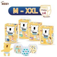 ราคา [แถมถุงขยะ][Baby Moby] เบบี้ โมบี้ ผ้าอ้อมสำเร็จรูป ชนิดกางเกง (Size M , L , XL , XXL) Pants Diapers ( 4 เเพ็ค ) ผ้าอ้อมเด็ก แพมเพิส ผ้าอ้อมกางเกง เลือกไซส์ด้านใน (20725589732)
