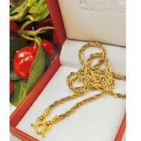 ราคา jewelryshop365 k135 สร้อยคอห้อยพระ 2 กษัตริย์***ยาว18 นิ้ว***ลายเกลียวเพชร งานทองเลเซอร์ (14724216869)