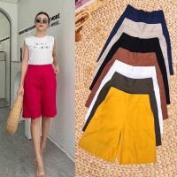 ราคา กางเกงขา 3 ส่วนผ้าลินินและผ้ายีนส์ กางเกงคนอ้วน กางเกงสาวอวบ กางเกงลินิน3ส่วน (2494287354)