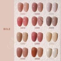 ราคา พร้อมส่งทุกวันสีเจลไซรัป/เจลลี่ bole 12ml Nude Pink สีสวยใส สุขภาพดี เม็ดสีแน่น ทาง่าย 12ml Jelly Gel Polish L-series (17262843589)