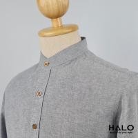 ราคา เสื้อเชิ๊ตคอจีน แขนยาว พร้อมส่ง เสื้อคอจีนสีพื้น cotton 100% ใส่สบาย ไม่ร้อน รีดง่าย เสื้อเชิ้ตชาย สีเทาอ่อน (1708173476)