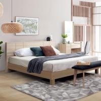 ราคา [กทม. 3-5 วัน ส่ง] Koncept furniture เตียงนอน 5 ฟุต รุ่น Hakone สีไม้อ่อน (167X212X90 ซม.) (11667655588)