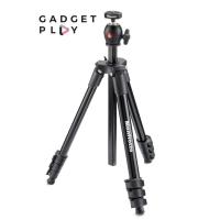 ราคา [กรุงเทพฯ ด่วน 1 ชั่วโมง] Manfrotto Compact Light ( ขาตั้งกล้อง )Aluminum 4-Section Tripod Kit with Ball Head, Black (10419140909)