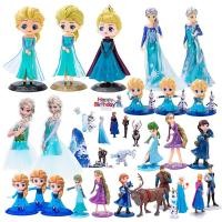 ราคา ตุ๊กตาฟิกเกอร์ Frozen Elsa Anna Mermaid Cinderella Snow White Princess Frozen สําหรับตกแต่งเค้ก (21005290604)