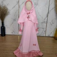 ราคา ชุดเดรสเด็กผู้หญิงพร้อมผ้าคลุม มุสลิม อิสลาม gc06 5-8ขวบ (16740456622)