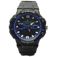 ราคา US SUBMARINE (ของแท้) นาฬิกาข้อมือผู้ชาย สปอร์ต 2ระบบ สายเรซิ่น สีดำ รุ่น TP3152M BB ประกัน 6 เดือน (140337111)